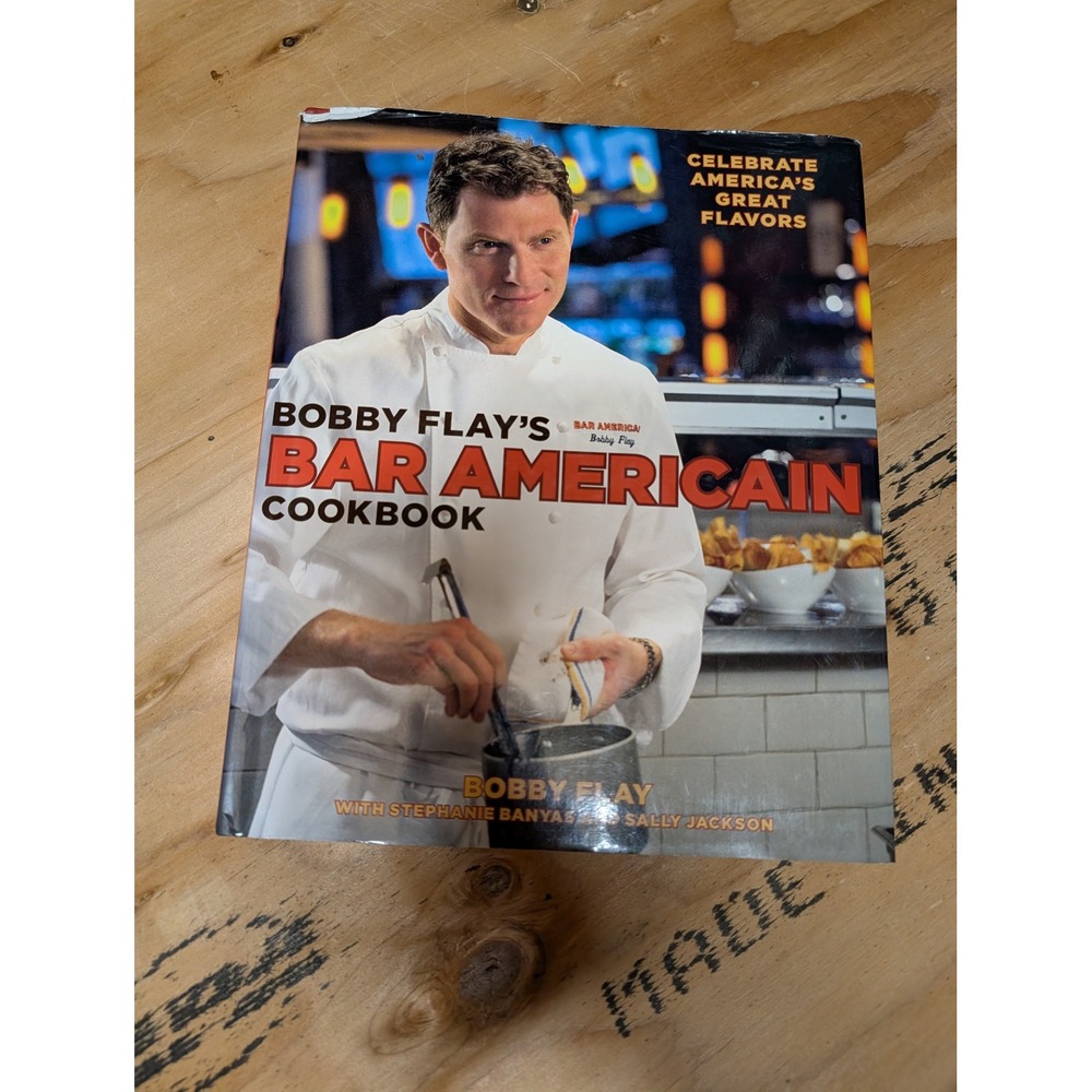 Bobby Flay Bar Americain Cookbook OS Multicolor Good Hardcover First Edition